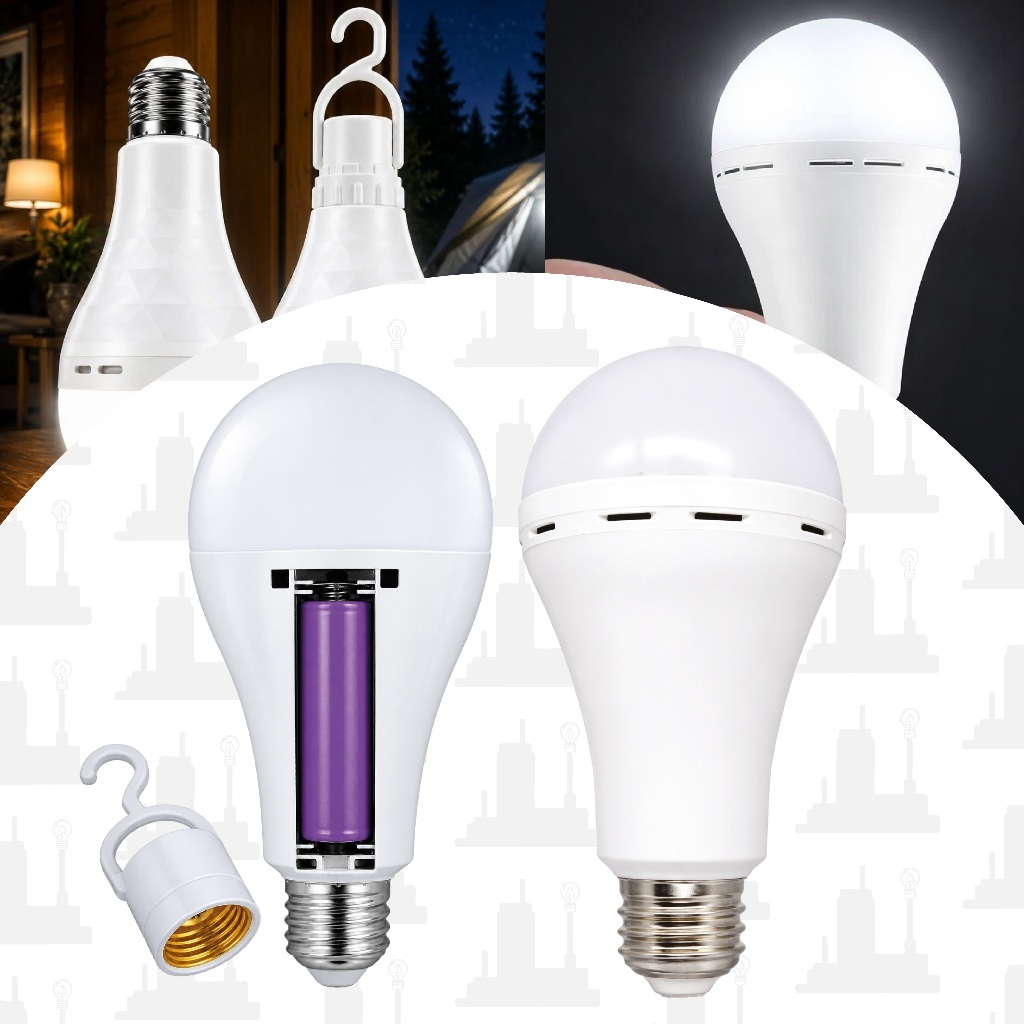 Lampada Led Bulbo Luz De Emergência 6500k Branca 9w 20w A60 A70 E27 Ip20 Bivolt