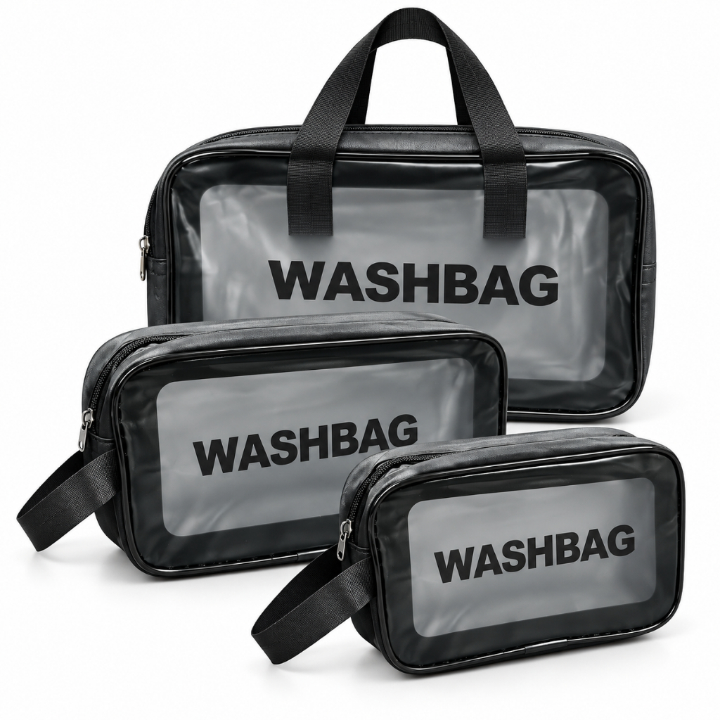 Kit 3 Necessaire Impermeável Washbag Bolsa Organizadora