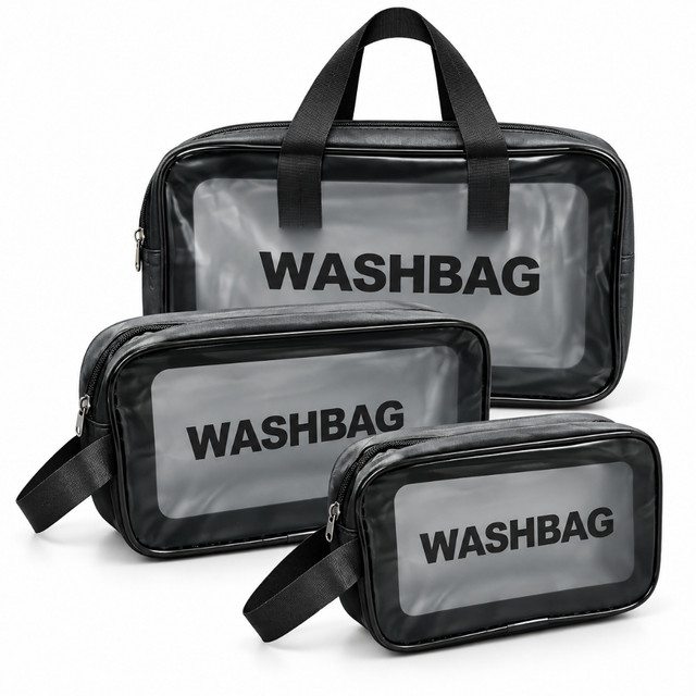 Kit 3 Necessaire Impermeável Washbag Bolsa Organizadora