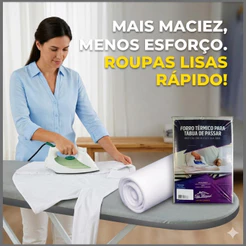 KIT Forro + Espuma Para Tábua Passar Roupas 1,40x0,50cm