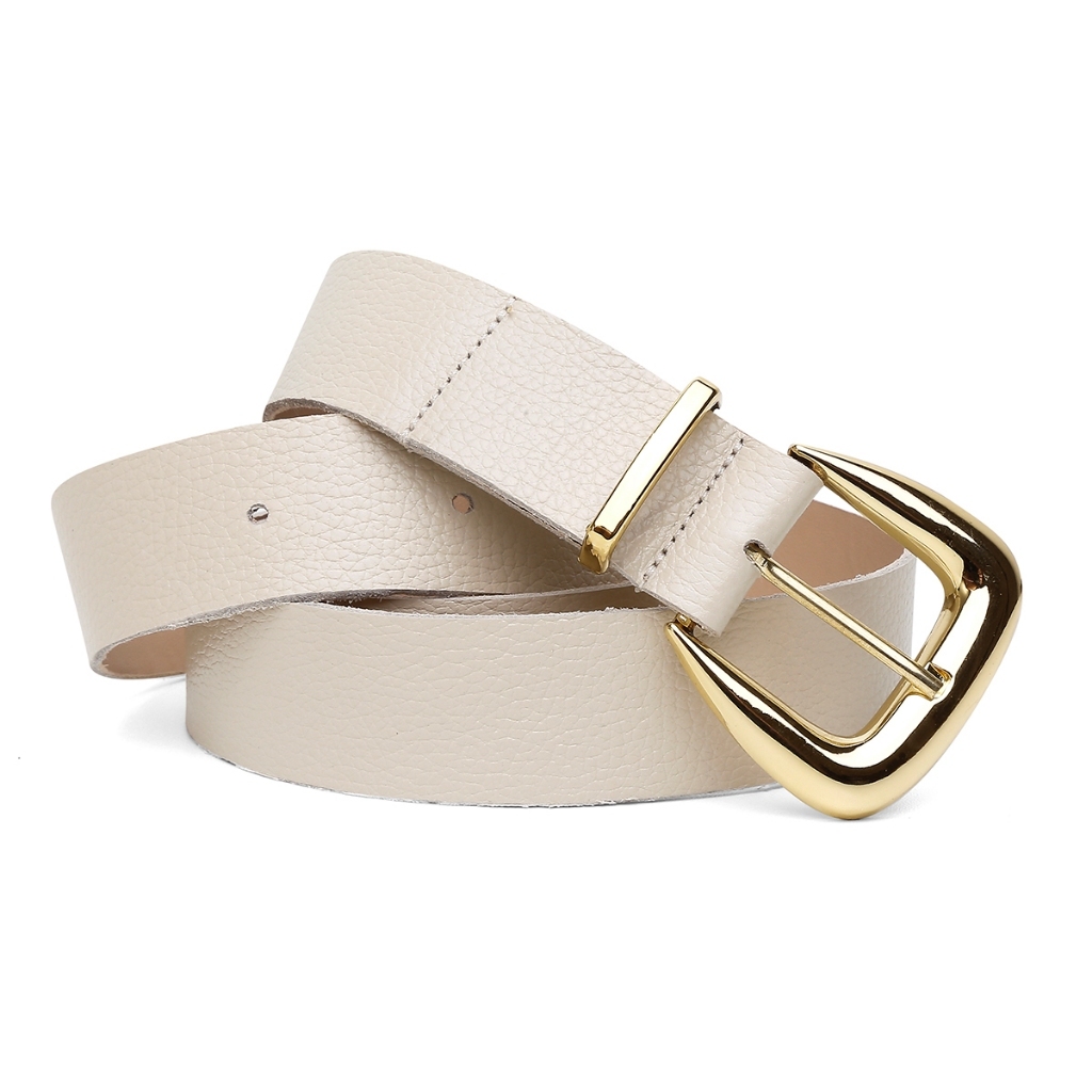 Cinto Feminino Couro Legitimo Gabi Premium Vittal Fivela de Pino Elegante Casual e Formal · foto 2