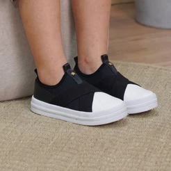 Tênis Slip On Infantil Menina Fashion Calce Fácil Elástico Ultra Conforto