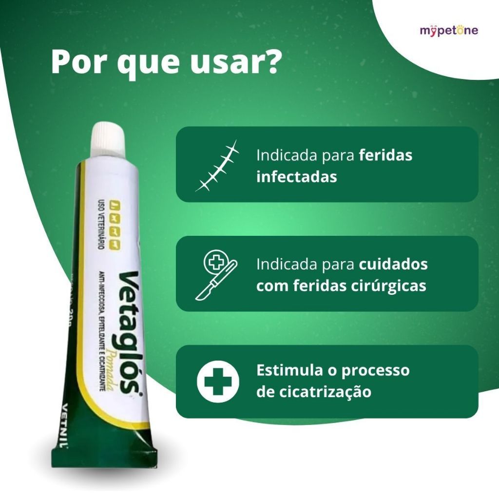 Vetaglos Pomada Cicatrizante Vetnil - 50 g · foto 2