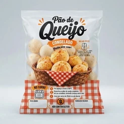 Embalagem Premium Para Pão De Queijo 1 Kg Com 100 Unidades