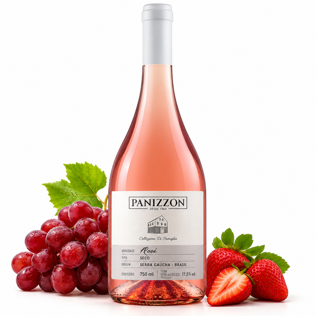 Vinho Rosé Panizzon 750ml Nacional Leve Elegante Seco