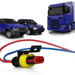 CHICOTE DE REPARO COM PLUG DE 2 VIAS FÊMEA SELADO – MODELO UNIVERSAL ETE7731/TC1018/GC-02-003