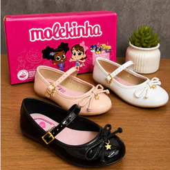 Sapatilha Menina Infantil Molekinha Conforto Estilo Leve Moda Passeio Promoção 2502.1009