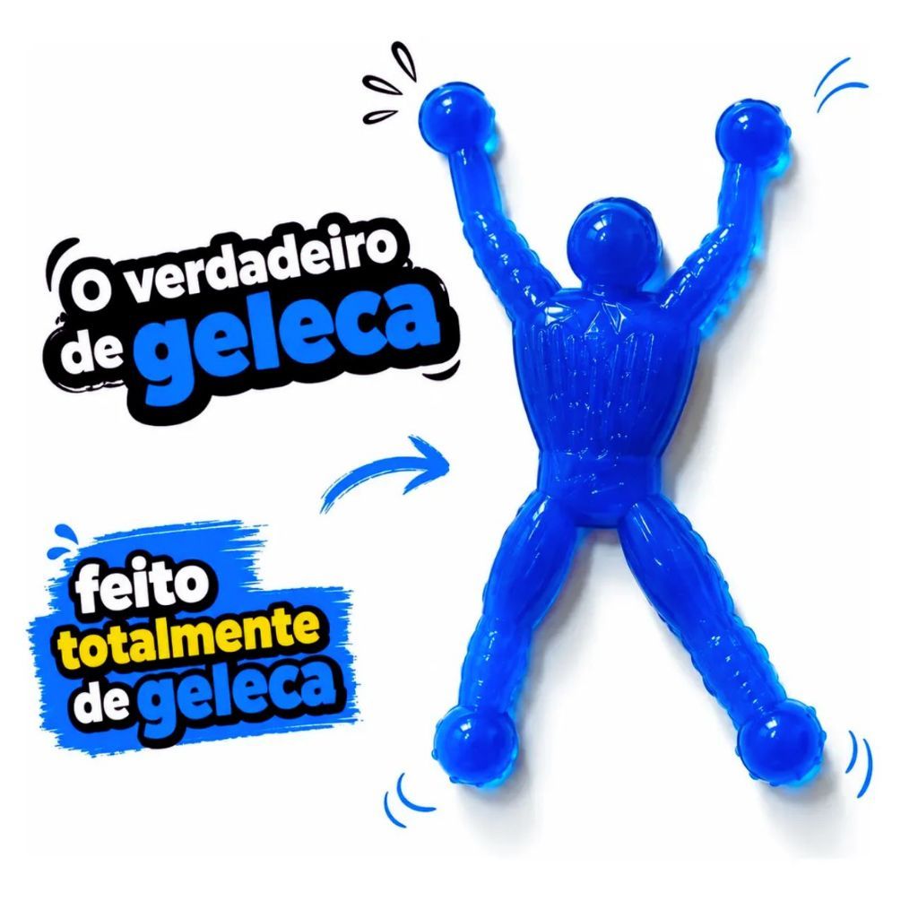 Kit 6-10-20 Boneco Aranha Geleca Ninja Gruda na Parede 100% Feita de Geleca sem partes rígidas ou plásticos duros