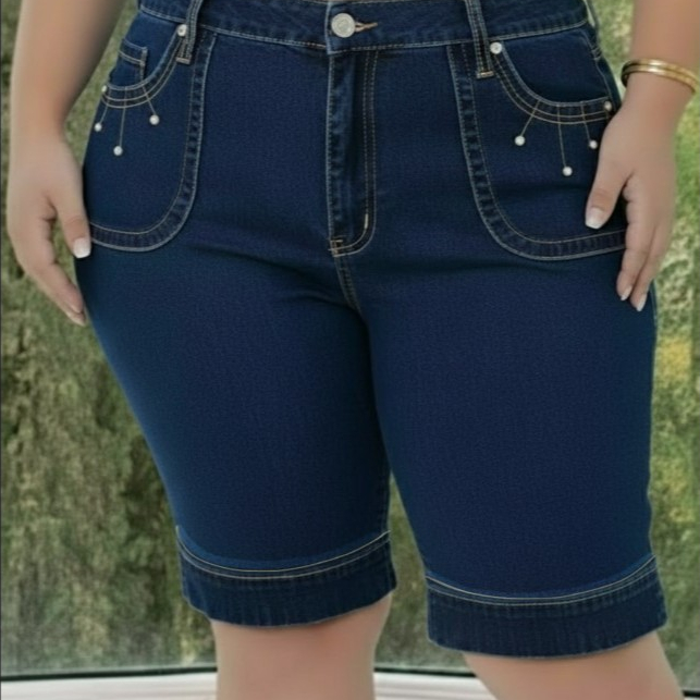 Bermuda Do Bolsão Jeans Plus Size – Conforto e Estilo