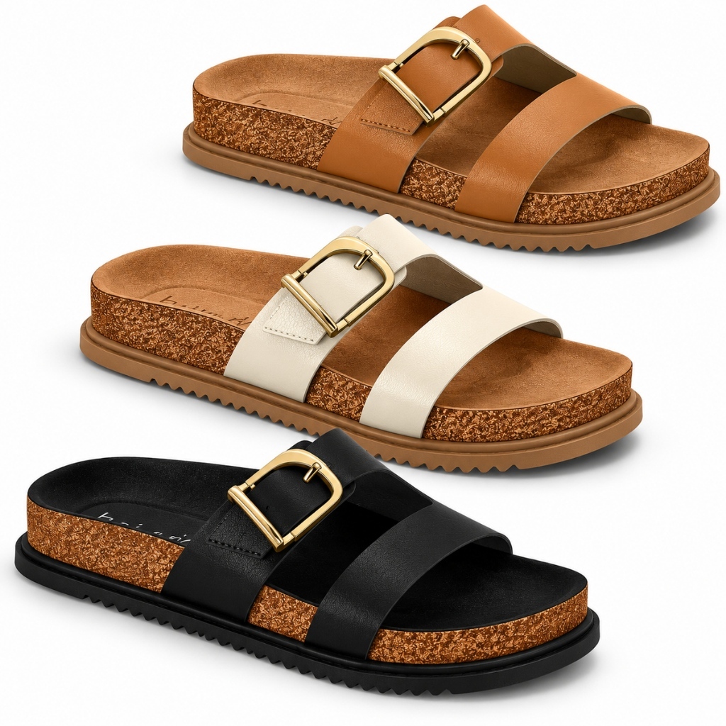 Sandalia Beira Rio Feminina Confortavel Birken Conforto Lancamento Verão Tiras Papete Anatomica Confortável FlatForm