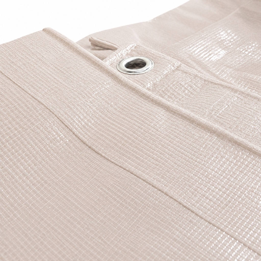 Lona Branca Impermeável 2x2m 200 Micras 145g/m² Ilhós de Ferro Zincado a cada 1 m