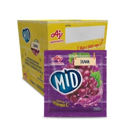 Kit Refresco em Pó MID® Sabor Uva Com 15 Unidades de 20g