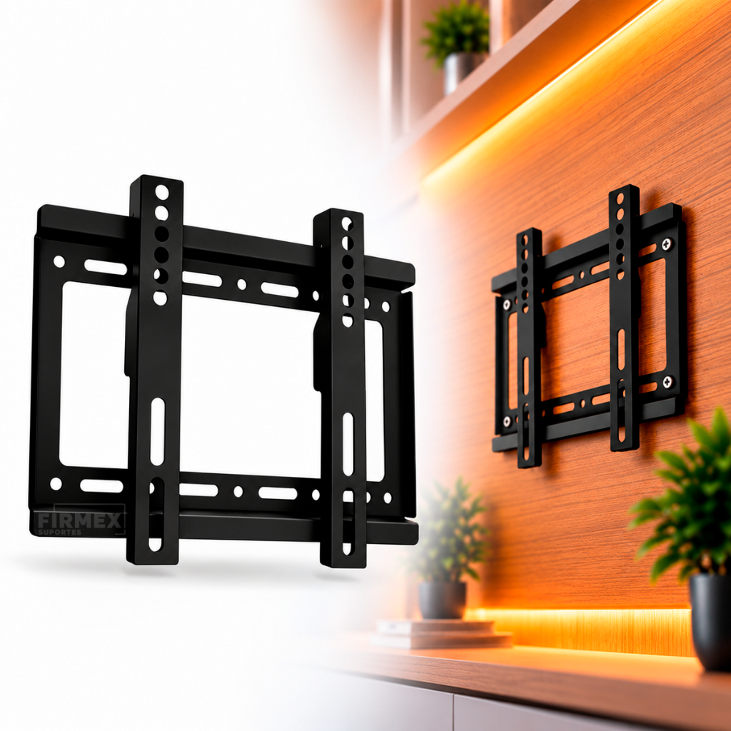 Suporte Fixo Para Tv 14" a 42" Universal Lcd Led Oled Qled Fixo de Parede Samsung LG 25 32 40 42 polegadas
