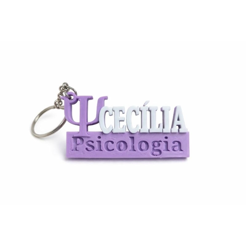 Chaveiro Profissão Personalizado com Nome – Psicologia, Direito, Enfermagem, Medicina e Mais