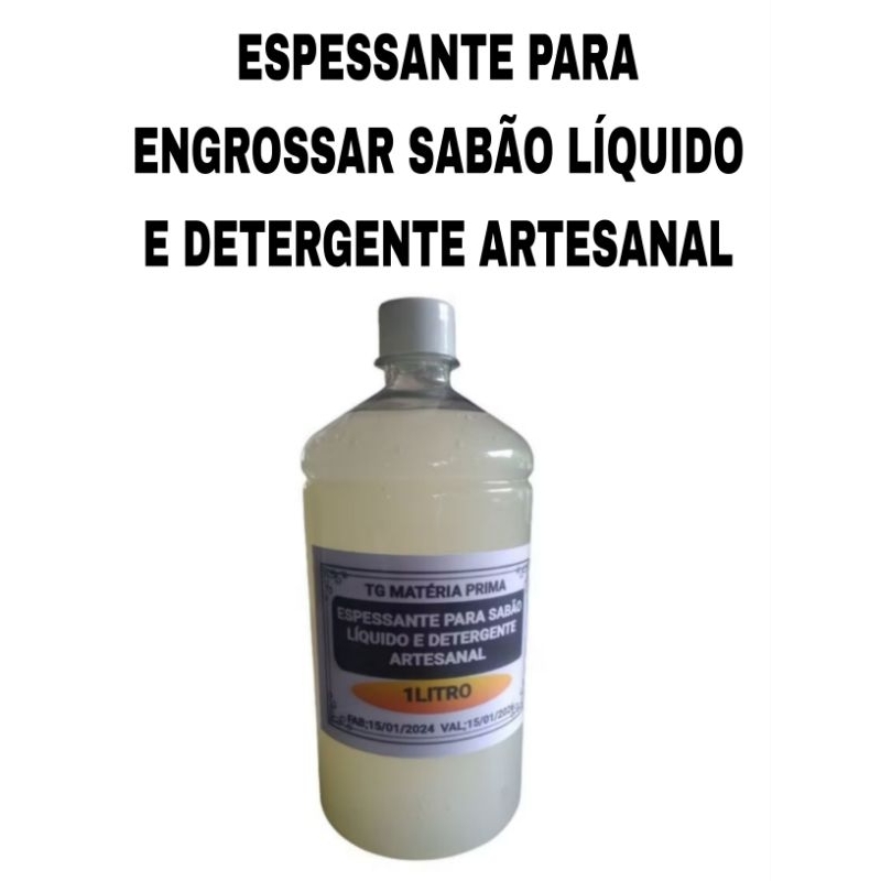 ESPESSANTE PARA ENGROSSAR SABÃO LÍQUIDO E DETERGENTE ARTESANAL 1 LITRO em Oferta na Shopee