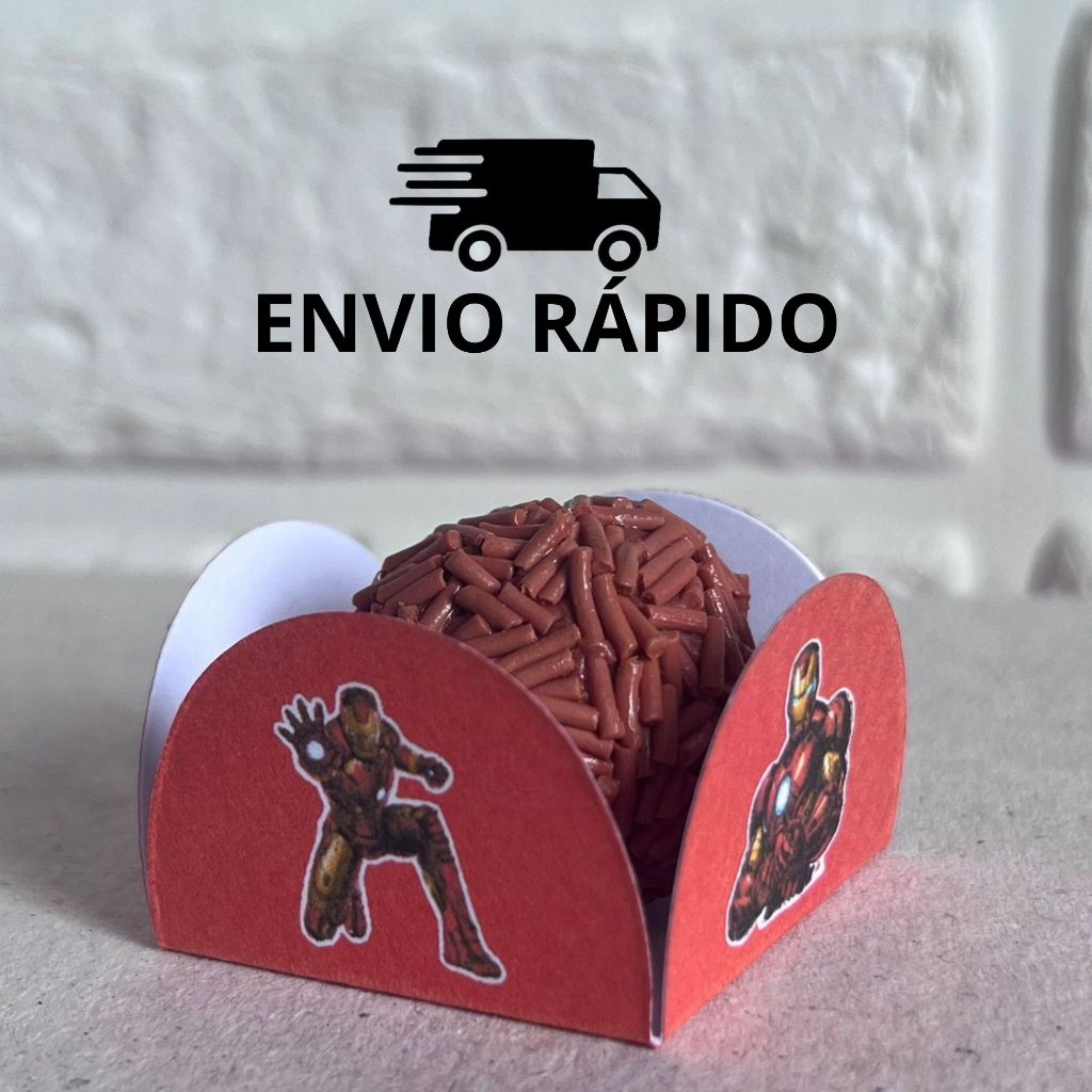 Forminha de  Doce Brigadeiro Homem de Ferro