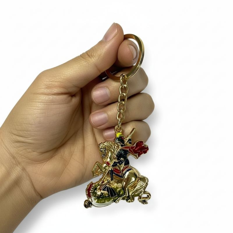 Chaveiro de São Jorge Proteção e Fé – Medalha São Jorge Guerreiro – Lembrancinha Religiosa”