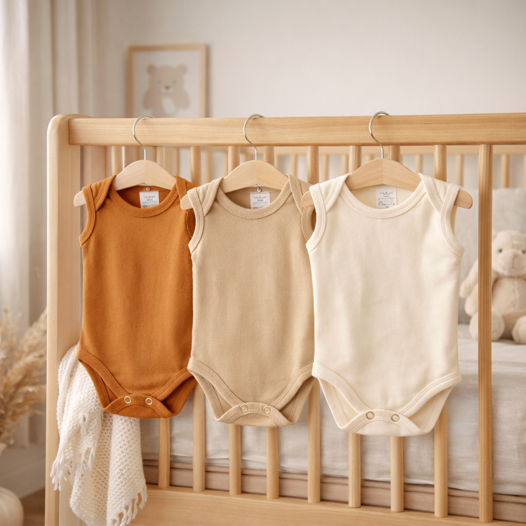 Body Bebê Regata Sem Manga Suedine kit c/3 100% Algodão Enxoval Liso Menino Menina Neutro Verão Luxo