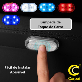 Lâmpada LED Toque Dedo Adesivo Velcro 5V Carro/ Doméstico Carregável USB Unicolor multicolor
