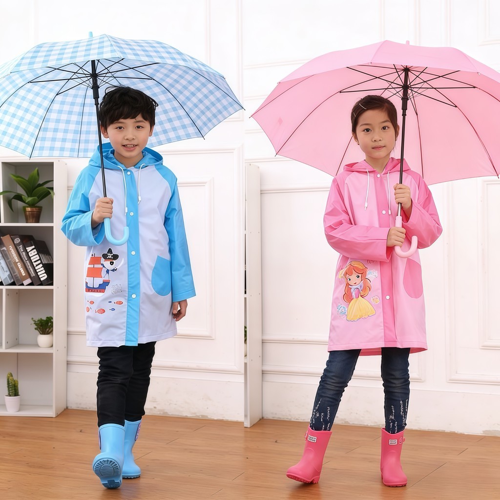 Capa de Chuva Infantil PVC Resistente 8 a 12 Anos para Meninos e Meninas Impermeável em Oferta na Shopee