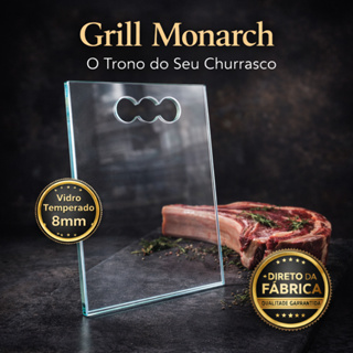 Tábua de Carne Vidro Temperado 8mm 40x25 Churrasco em Oferta na Shopee