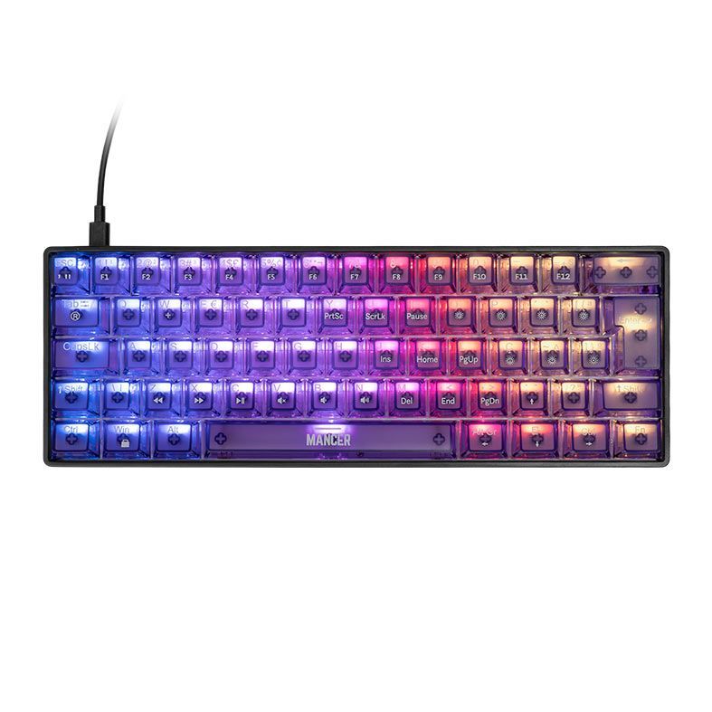 Teclado Magnetico Mancer Amethyst, RGB, Preto e Roxo, MCR-AMTY-BL01 em Oferta na Shopee