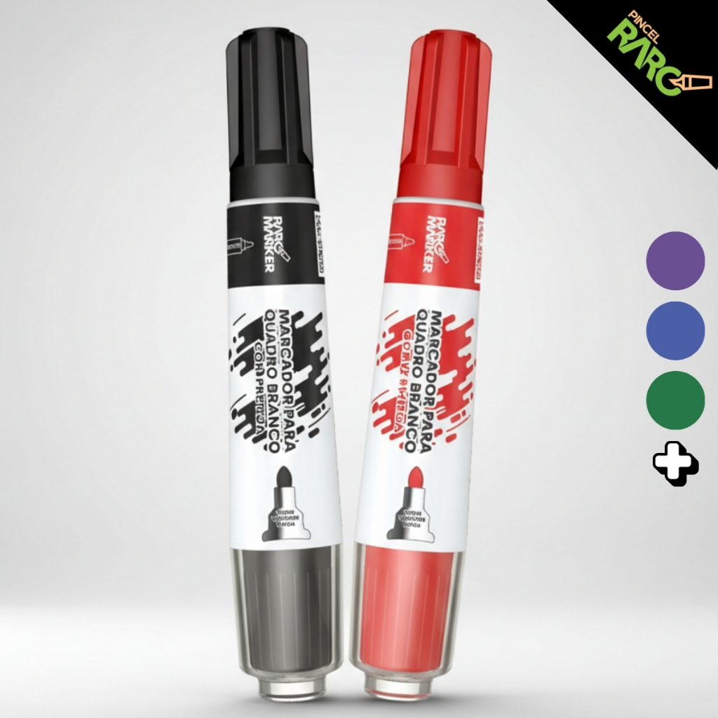 Pincel Marcador Para Quadro Branco Recarregável Raro Marker  Cores Vivas em Oferta na Shopee