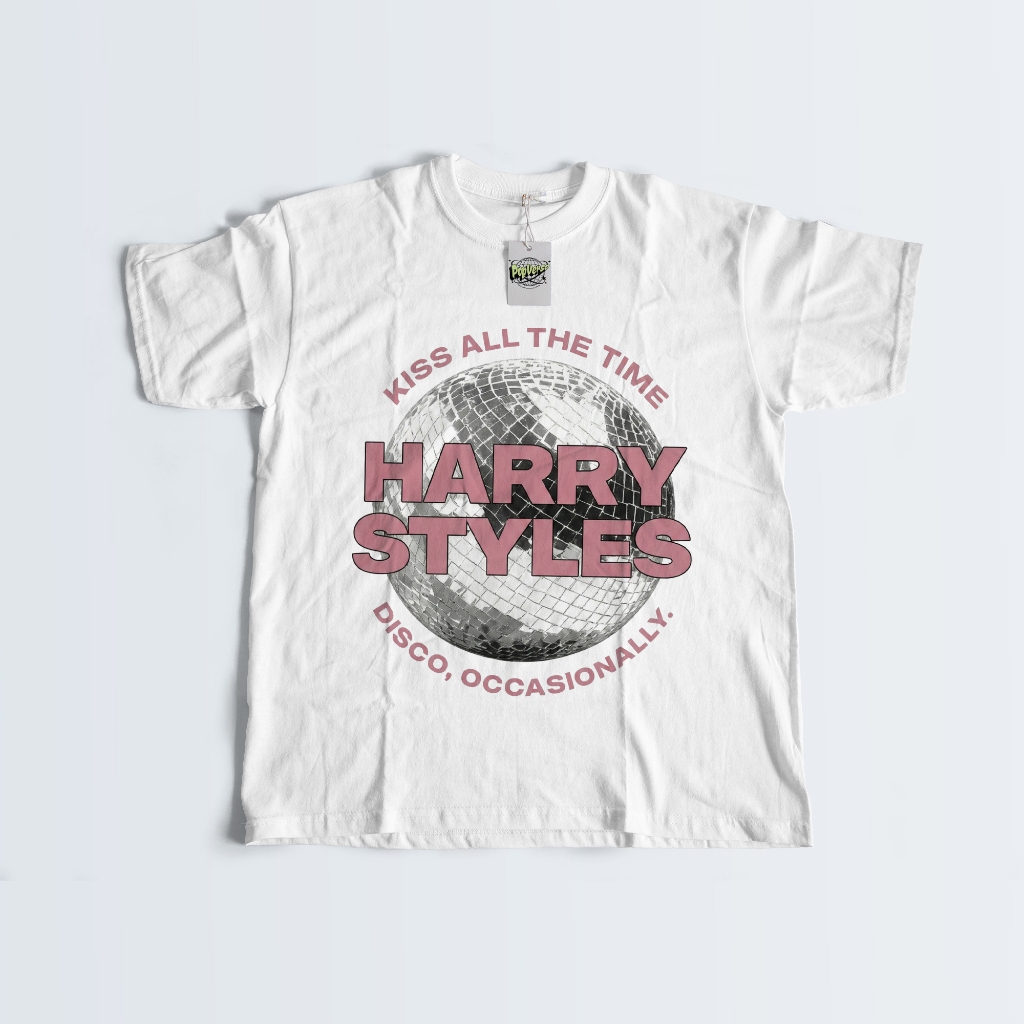 CAMISETA - HARRY STYLES -  KISS ALL THE TIME DISCO OCCASIONALLY - TOGETHER TOGETHER TOUR - 100% ALGODÃO  + BRINDES