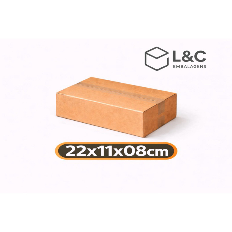 Kit caixas de papelão 22x11x08 Correio PAC transportadora Sedex ecommerce em Oferta na Shopee