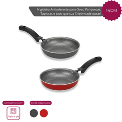 Frigideira Fritar Ovo Antiaderente Sem Oleo Alegrete 14Cm