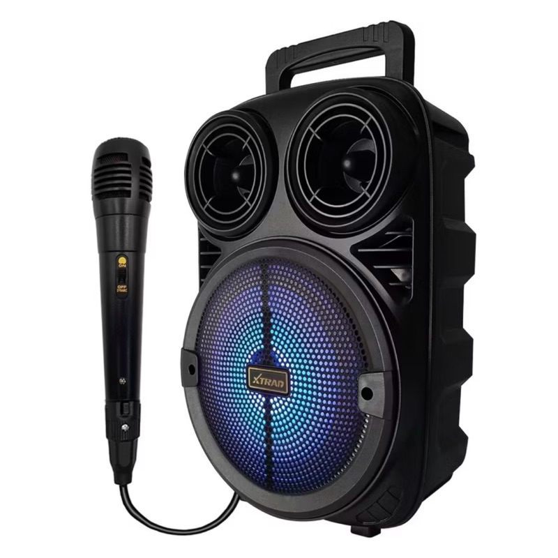 Caixa de som bluetooth portátil com microfone FM USB Atrad