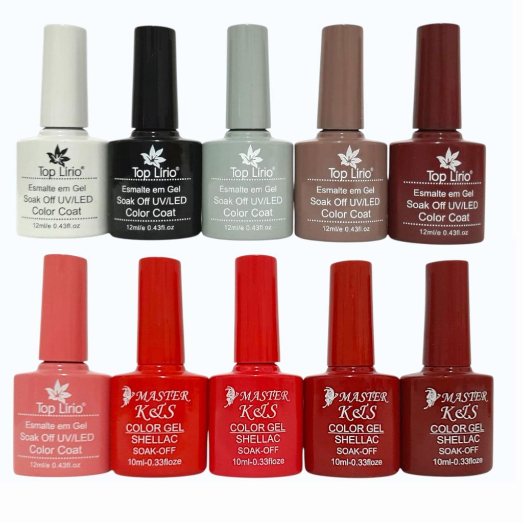 Kit Esmalte de Unhas em Gel XD / K&S LED UV COLEÇÕES soak-off 7,5ml kit  Manicure