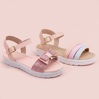 Kit 2 Pares Sandália Rasteira Infantil Menina Feminina 20 ao 36 com Glitter Coloridas Percata Confortável Ultaleve em Oferta na Shopee