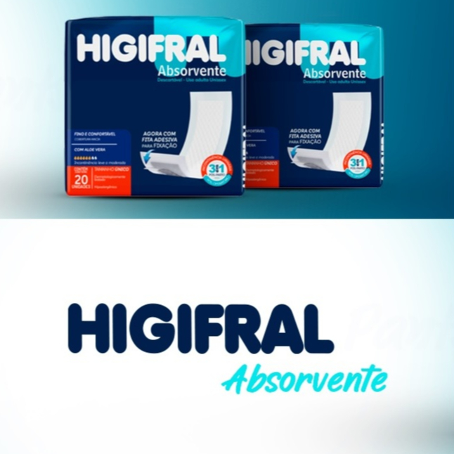 Kit C/40, 60 ou 120 Absorventes Geriátricos, Pós-Parto e Pós-Operatório Unisex Higifral Eurofral