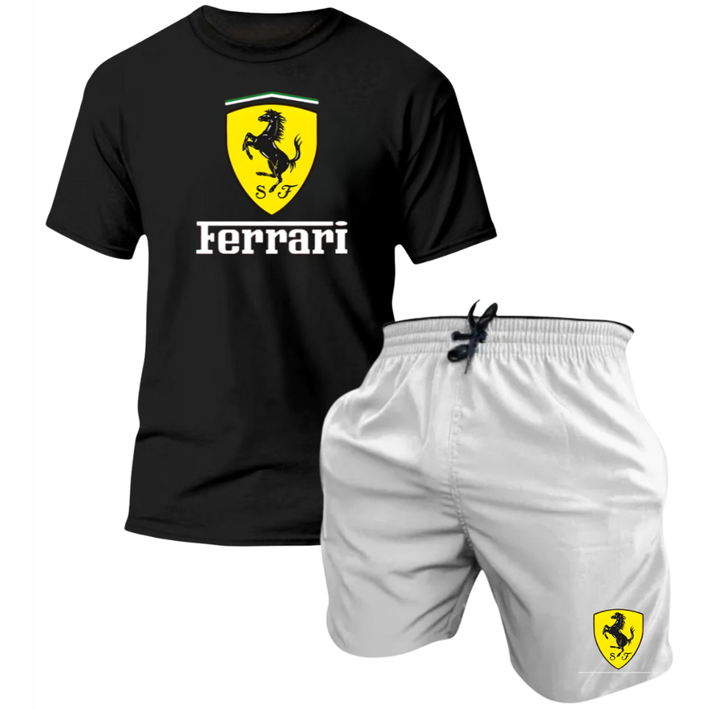 Kit Camisa + Bermuda Masculina Estampada Lançamento