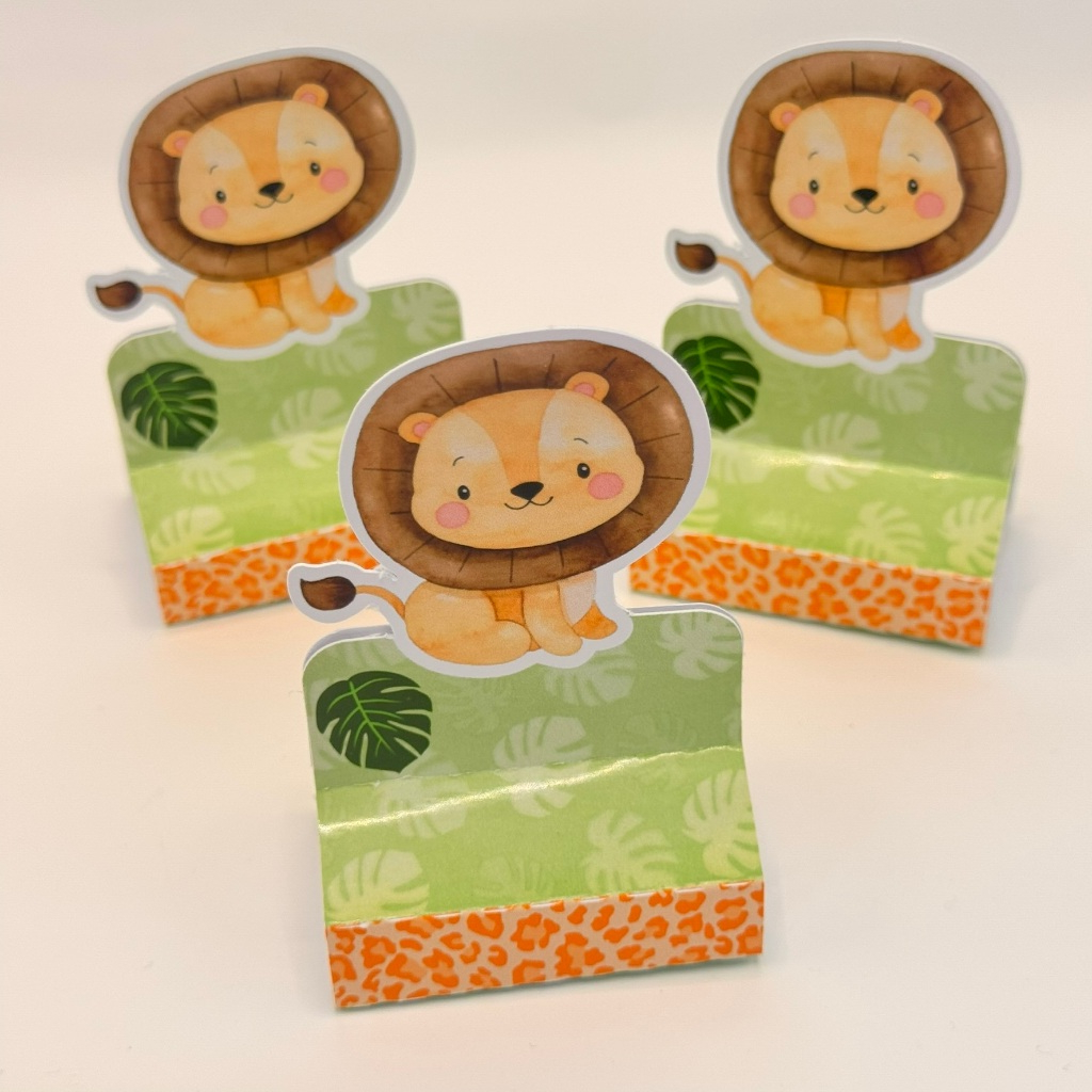 20 porta bis SEM NOME de PRONTA ENTREGA lembrancinha de aniversário porta doces tema leãozinho personalizado M