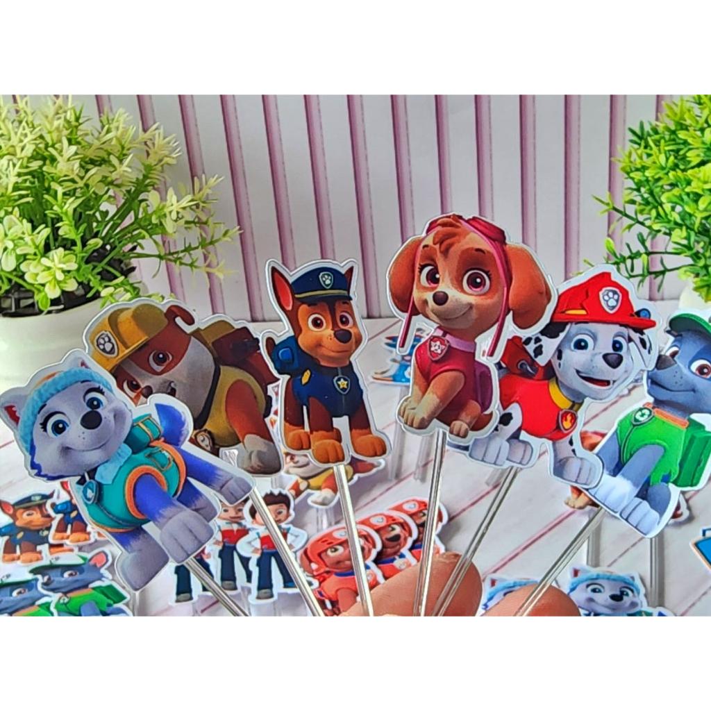 Topper e Tag Personalizada para Doces Patrulha Canina |  Festa Infantil | Lembrancinha Aniversário