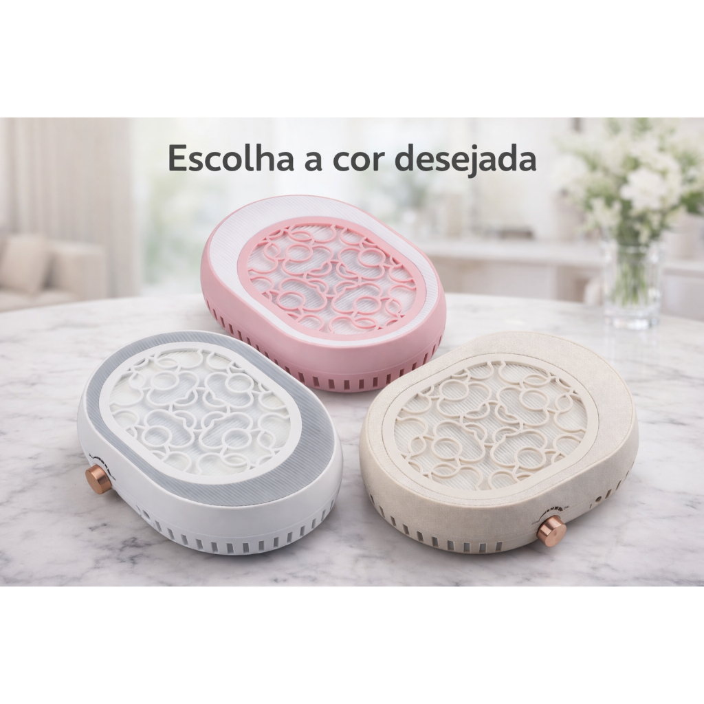 Coletor de Pó de Unhas Com Regulagem 100w 4,500 RPM CORES BRANCO, ROSA E BEGE