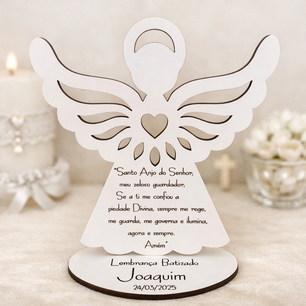 10 Lembrancinha de Batismo Anjinho Personalizado  - Batismo Crisma Eucaristia