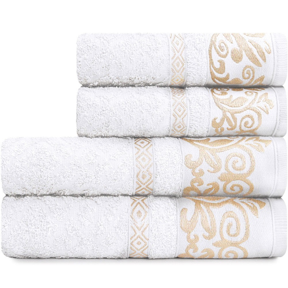 Kit 4 Toalhas Banhão e Rosto Açores 100% Algodão Marcotex em Oferta na Shopee
