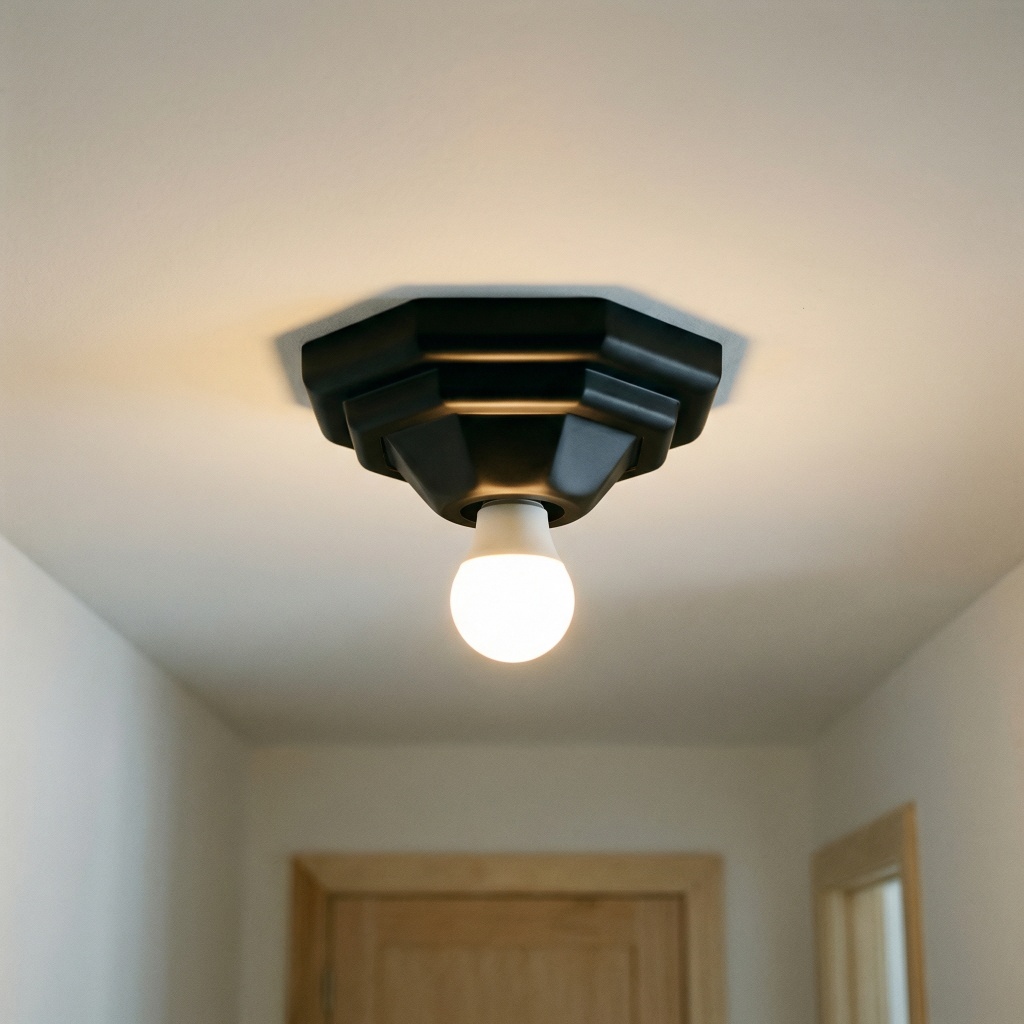 Plafon Sobrepor Plafonier de Teto Pirâmide Bivolt 100W Soquete Porcelana Bocal E27 Branco Preto em Oferta na Shopee