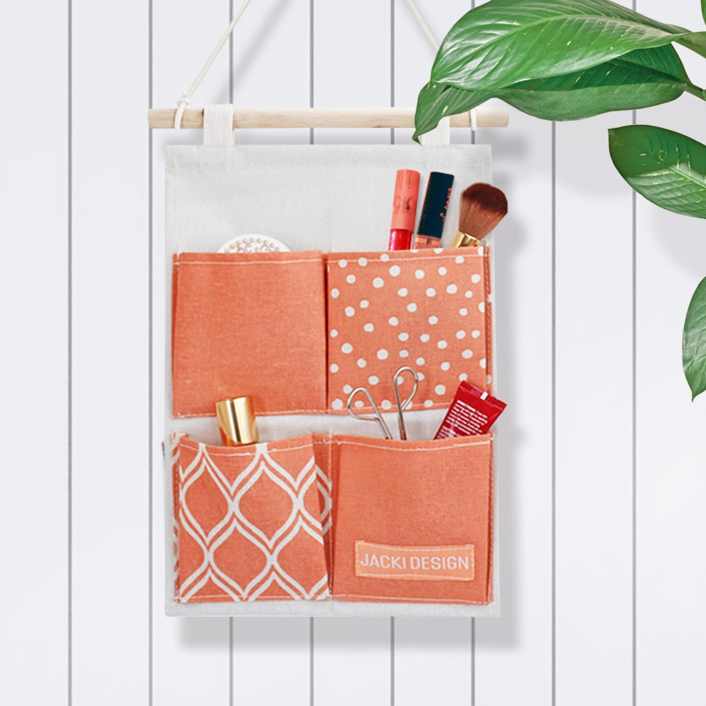 Organizador Porta Trecos p/ Pendurar c/ 4 Bolsos  - Jacki Design em Oferta na Shopee