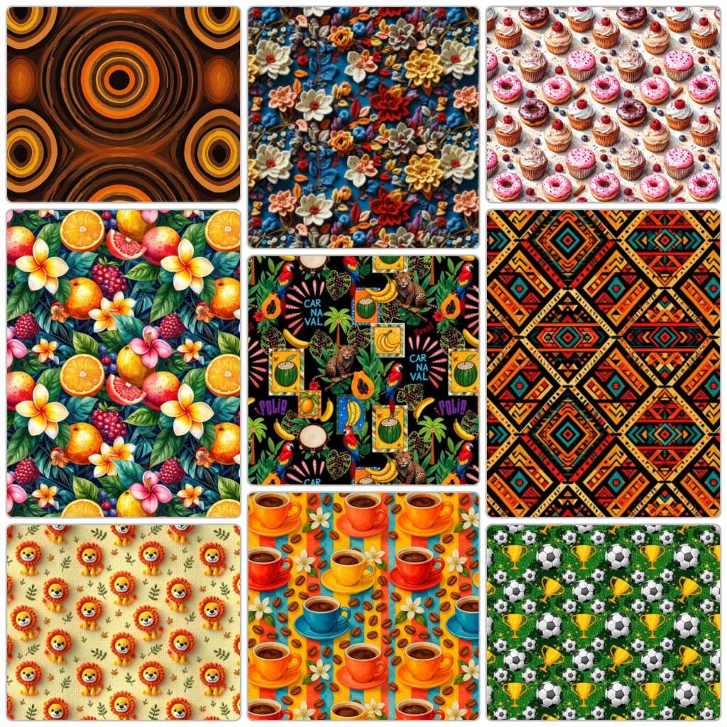 1 Metro Tricoline 100% Algodão  Larg 1,50m -  Digital - 3D