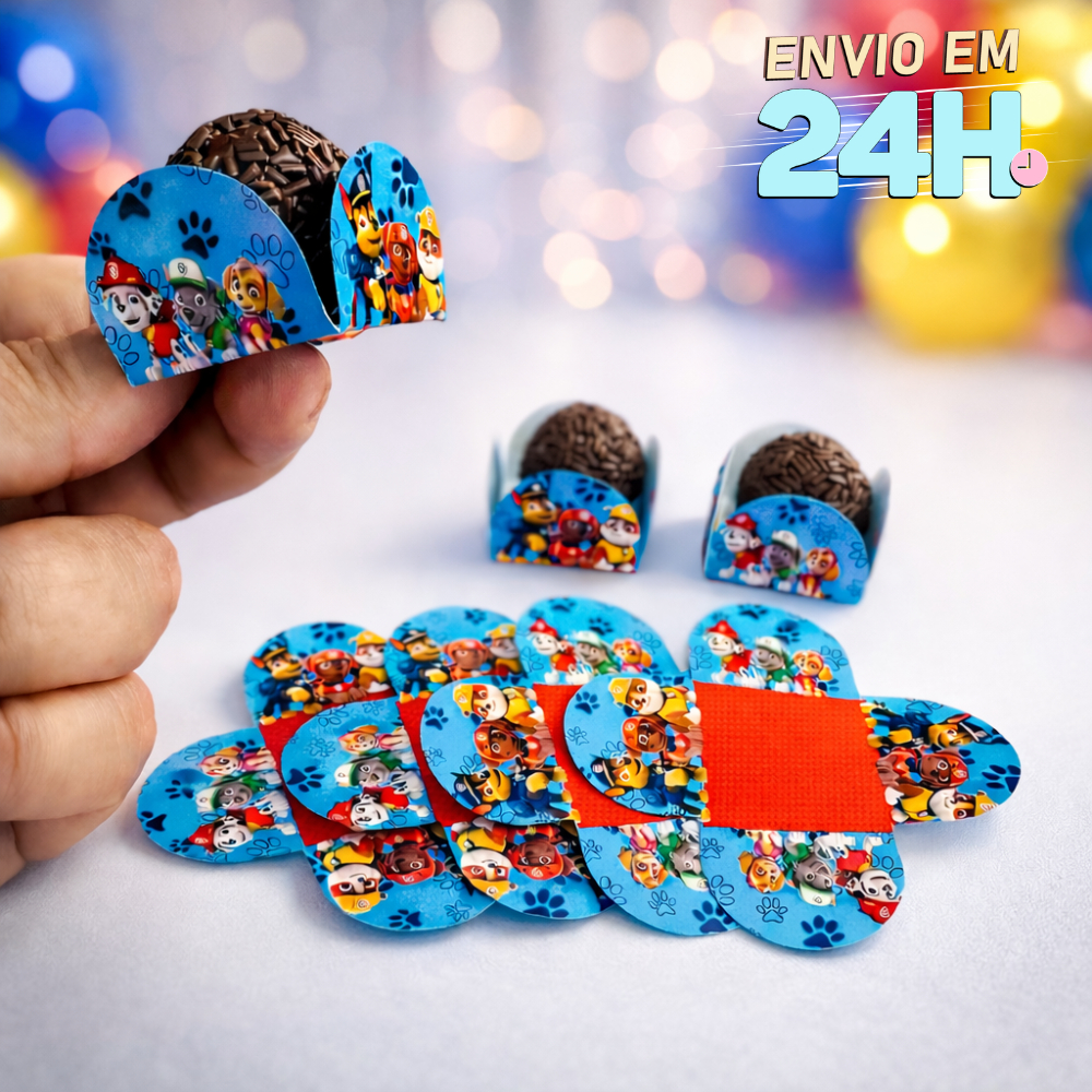 Forminha de Doces Patrulha Canina Personalizada no Tema /Lembrancinha de Festa /Aniversário