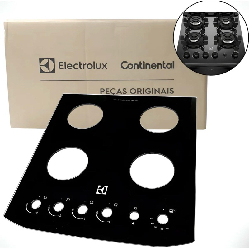 Mesa De Vidro Fogão Electrolux 4 Bocas 52gp 52gs 52lpv 52lsv