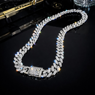 Corrente Ice Plus Premium Matuê Colar Grumet Ice Cravejada Prong Trap Brilhante Mc 12mm em Oferta na Shopee