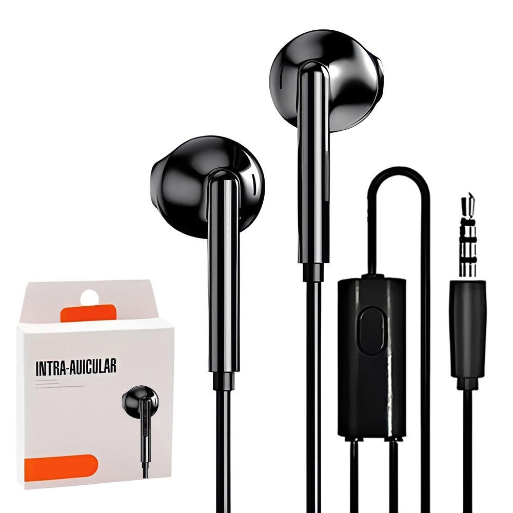 Fone De Ouvido Com Microfone Conector de fone de ouvido de 3,5 MM Branco Preto Vermelho 1,3 Metros