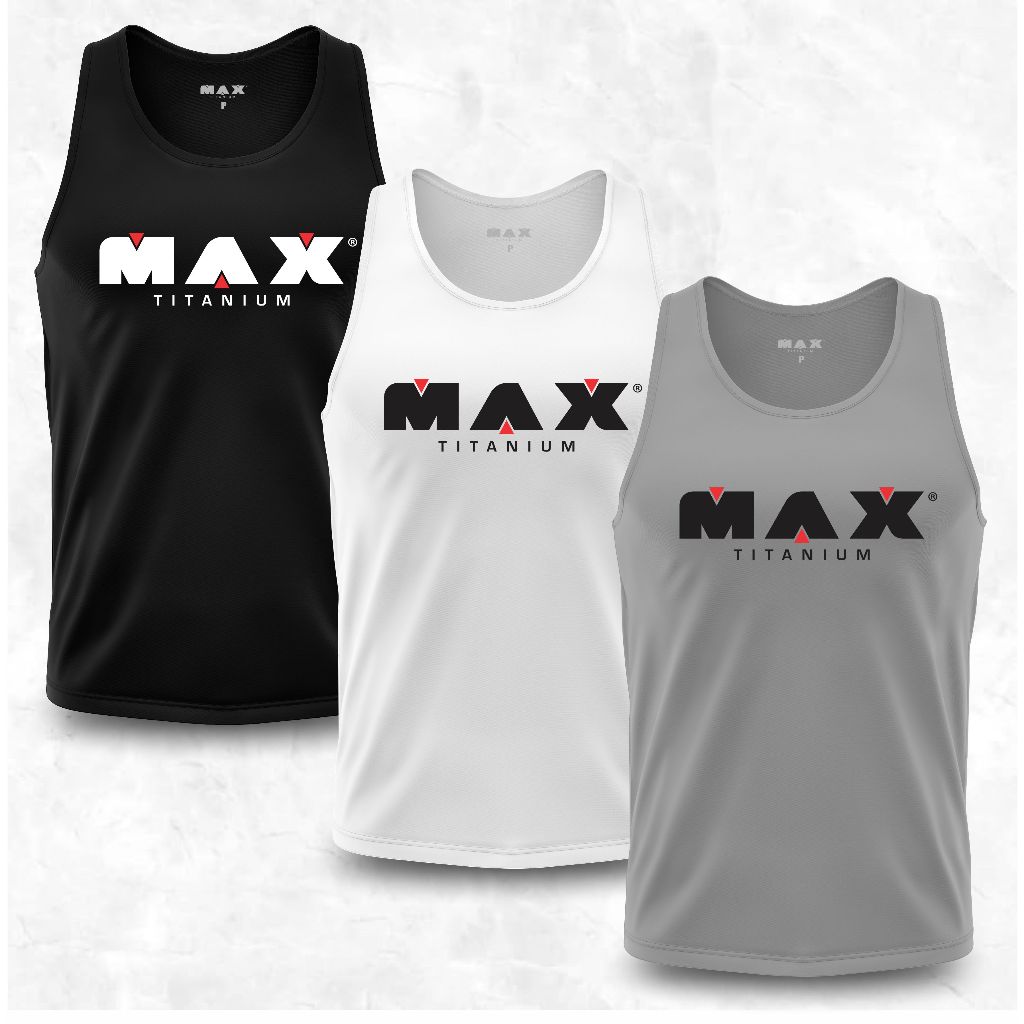 Kit Regatas Max Titanium Dry Fit - Academia - Treino - Crossfit - Musculação em Oferta na Shopee