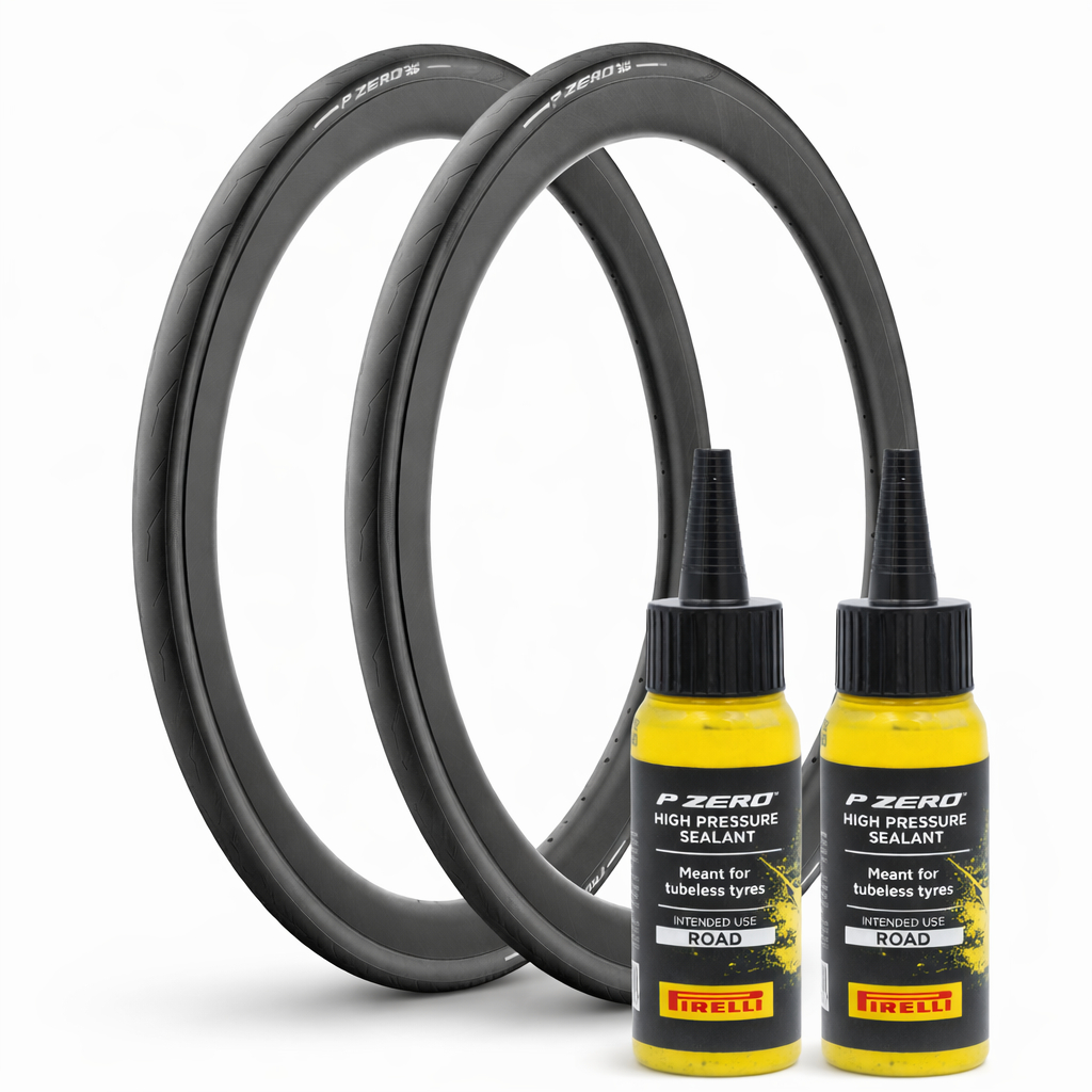 Pneu Bicicleta Speed Tubeless Pirelli race x road 700x28 kevlar com selante par