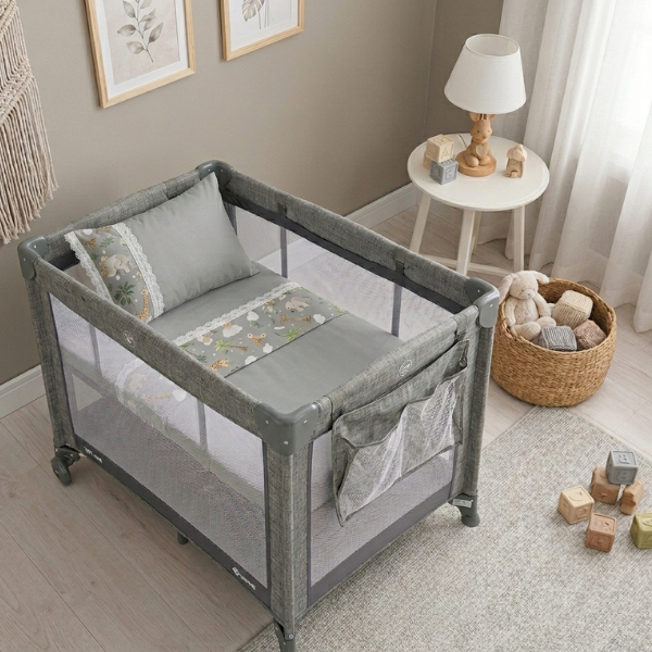 Jogo Lençol 3 peças Cercado de Bebê Chiqueirinho Percal 400 fios Super Macio